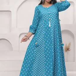 labuly Women Printed Pure Cotton Anarkali Kurta image 4