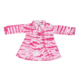 YOUNG BIRDS Girls Tie & Dye Printed Shirt Collar Top-picture-26