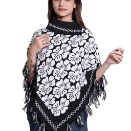 DISCOVERYLINE Women Floral Longline Poncho-image-10