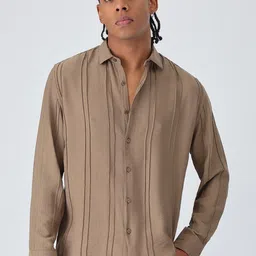 Banana Club Men Classic Slim Fit Textured Casual Shirt-image-98