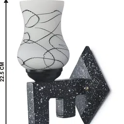 1ST TIME Black & White Solid Glass Traditional Cylinder Wall Lamps Wall Lamps image 3