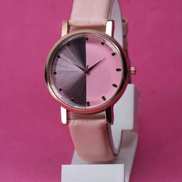VIRAKTI Women Brass Printed Dial & Leather Wrap Around Straps Analogue Watch F-67-PINK-P-picture-22