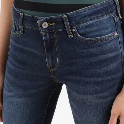 levi's Women's 711 Blue Skinny Fit Mid Rise Jeans image 5