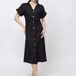 7OUNCE Women Cotton A-Line Midi Dress-picture-35