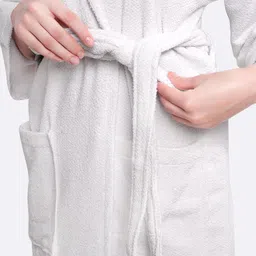 LacyLook Pure Cotton Shawl Collar Bath Robe image 2