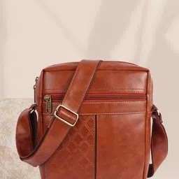 Fashion twist Unisex Textured Messenger Bag-picture-47