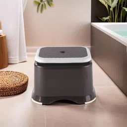 Kuber Industries Brown 2 Pieces Anti-Slip Bathroom Stools image 1