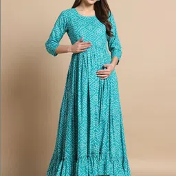 Pahanawa Ethnic Motifs Print Empire Maxi Dress image 4