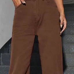 NU CLOTHS Women Comfort Wide Leg High-Rise Stretchable Jeans image 3