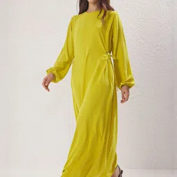 Trendyol Women Puff Sleeve Tie-Ups Maxi Dress-picture-33