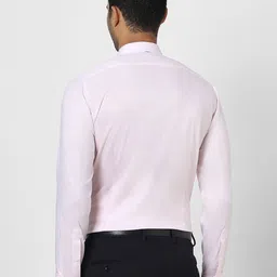 Van Heusen Men Spread Collar Solid Cotton Slim Fit Formal Shirt image 3