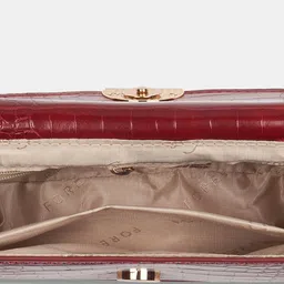 Forever Glam by Pantaloons Colourblocked PU Structured Sling Bag image 4
