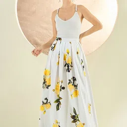 First Resort by Ramola Bachchan Printed Flared Maxi Skirts-picture-40