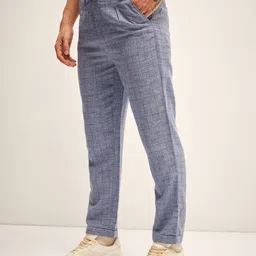 THE BEAR HOUSE Men Checked Regular Fit Trousers image 2