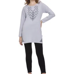 URBE-URBAN EVOLUTION Printed Round Neck Cotton Lounge Tshirts image 2