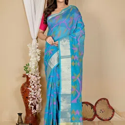 DipDiya Floral Printed Taant Saree-picture-12