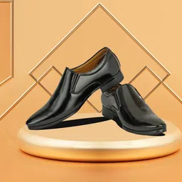 Blue Horse Formal Black solid Shoe for Men-image-33
