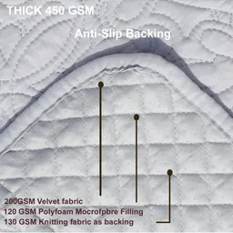 HOMETHREADS Grey & Grey Embroidered Sofa Cover image 3