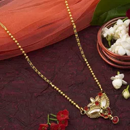 Ramdev Art Fashion Jwellery Brass Gold Plated Mangalsutra-picture-35