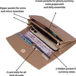 reshu Casual, Party Beige Clutch image 2