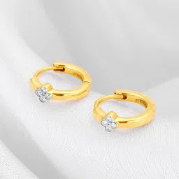 GIVA 14K Gold Lovely Floral Diamond Earrings-1.39gm-picture-39