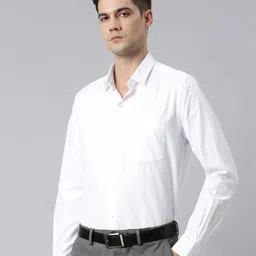 Ramraj Men Spread Collar Solid Cotton Formal Shirt image 5