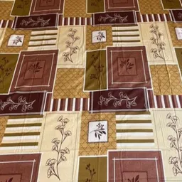 Threadwear Grey & Brown Floral 400 TC Bedsheet with 2 Pillow Covers image 4