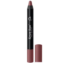 Seven Seas Matte Mood Non Transfer Lip Crayon Lipstick - 3.5g - Nudy Mauve-picture-29