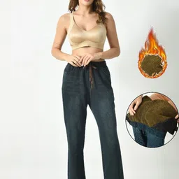 OGIMI- Ohh Give me Women Mid-Rise Thermal Denim Jeans-picture-30