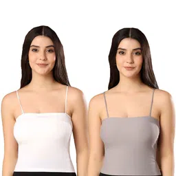 PAAVKI Women Pack Of 2 Shoulder Straps Lightly Padded Camisole Tank Top-image-60