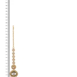 Anouk Gold-Plated Kundan Studded & Pearls Maang Tikka Head Jewellery image 4