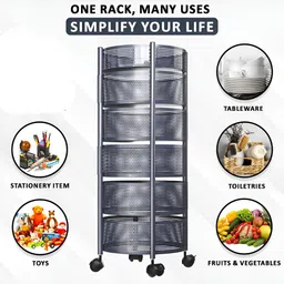 RUBOXA Grey 2025 Metal Multi-Purpose Kitchen Organizer image 2