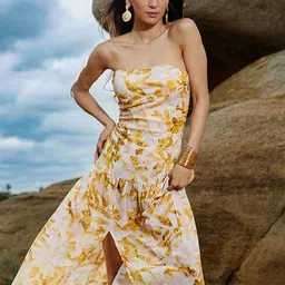 PINACOLADA  Women's Off-Shoulder Fit & Flare Maxi Dress-picture-12