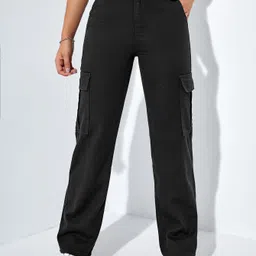 NU CLOTHS Women Jean Wide Leg High-Rise Stretchable Jeans-image-43