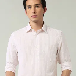 AD By Arvind Vertical Stripes Striped Spread Collar Cotton Shirt-picture-29
