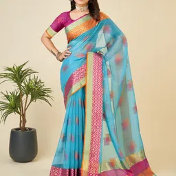 Rangtulika Ethnics Woven Design Zari Saree-image-16