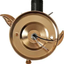 1ST TIME Yellow & Gold-Toned Printed Metal Traditional Abstract Shaped Shaped Wall Lamp image 3