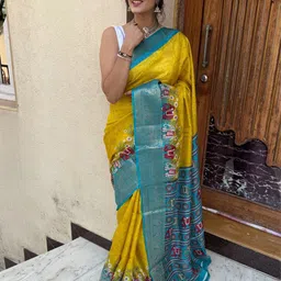 KALINI Kalamkari Zari Sungudi Saree-picture-39