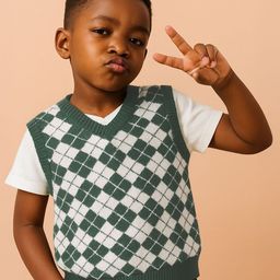 MiArcus Unisex Kids Checked Pullover-picture-1