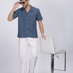 Vestirio Striped Cuban Collar Relaxed Shirt image 2