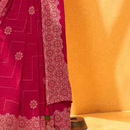 Anouk Ethnic Motifs Printed Saree With Blouse Piece image 5