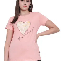 God's Club Women Printed Round Neck Cotton T-shirt-image-26