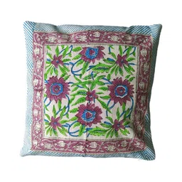 Fabric Venue White & Green Set of 5 Ethnic Motifs Square Cushion Covers image 2