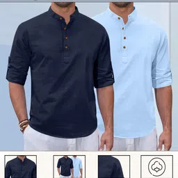 ZELINCO Men Thread Work Kurta image 4