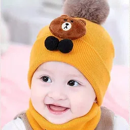 ketkar Unisex Kids Embroidered Woollen Beanie-picture-17