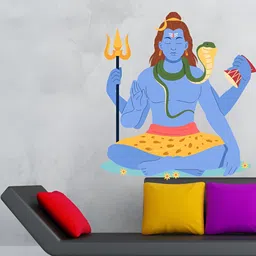 Decor Villa Mutlicolor Shiva Wall Sticker-image-48