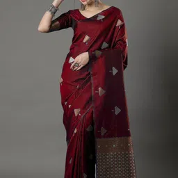 Moda Rapido Zari Pure Silk Handloom Banarasi Saree-picture-36
