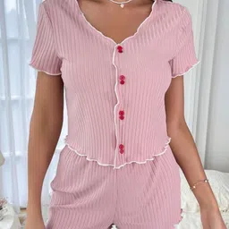 DressBerry Women V-Neck Night suit-image-66