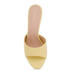 Rubeezz Yellow Party High-Top Heels image 4