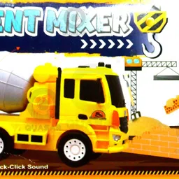 quasar Cement Mixture Contrucation Friction Powered Truck Pull Back Light Music 28CM image 4